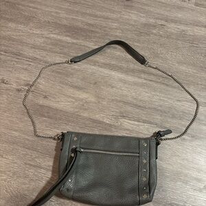 Dark Gray Sam & Libby Crossbody Bag with Silver Detailing